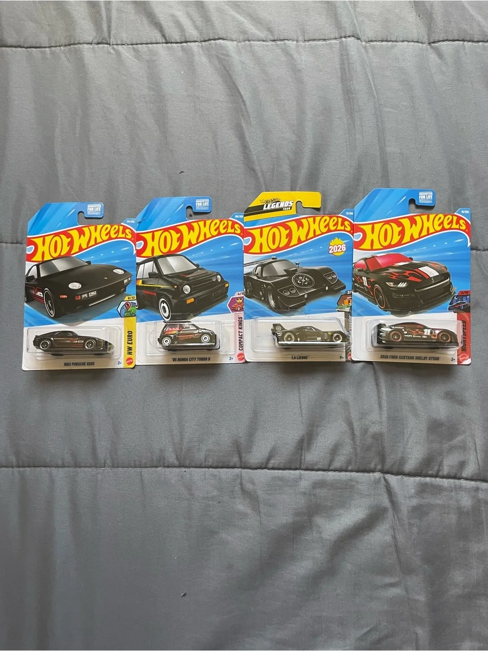 Hot Wheels Black Die-Cast Toy Car Set - 4-Pack